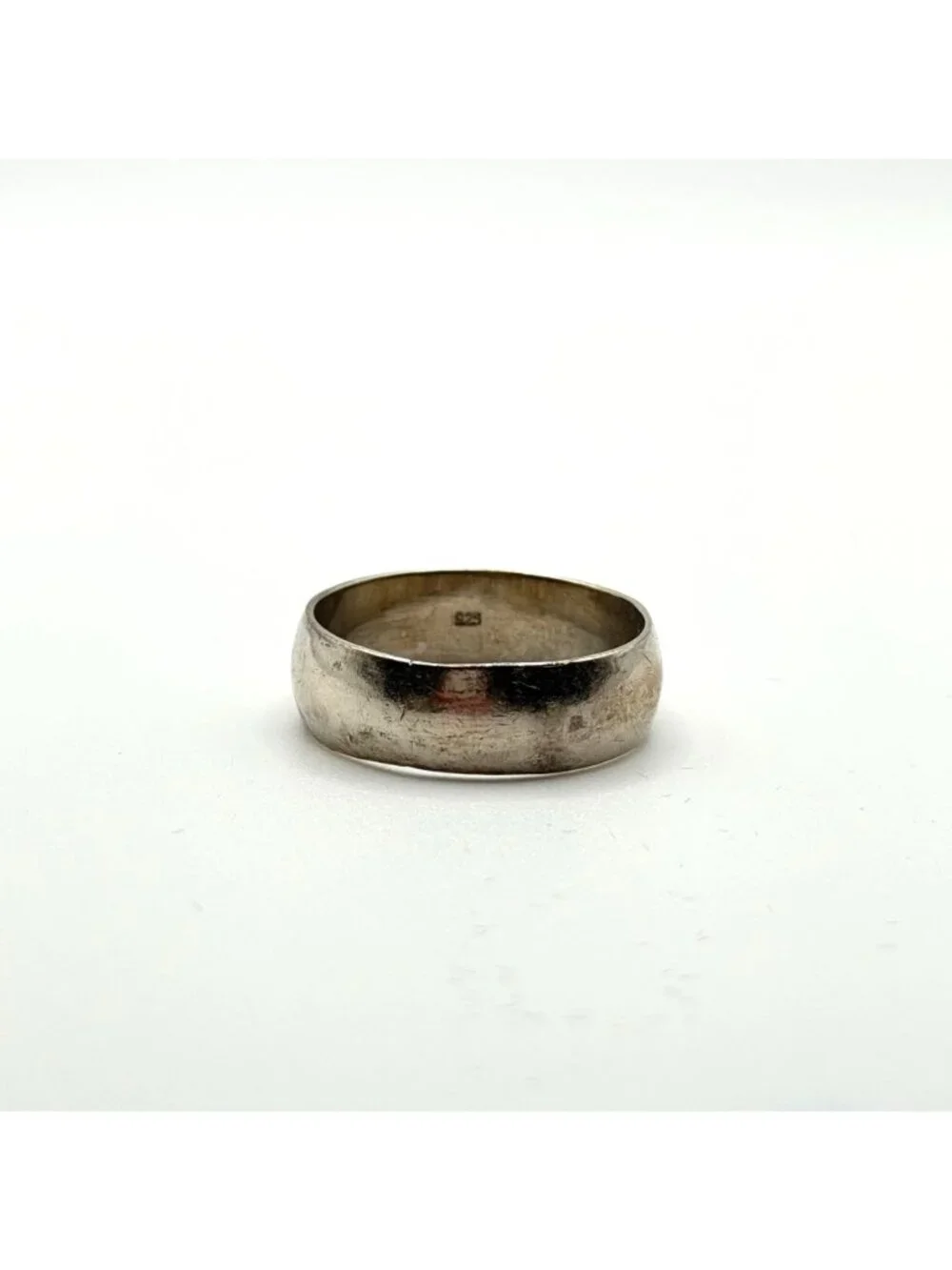925 Sterling Silver Plain Band Ring Size 13